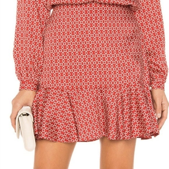 Alexis Coretti Flounce Hem Mini Dress Size L - Picture 2 of 11